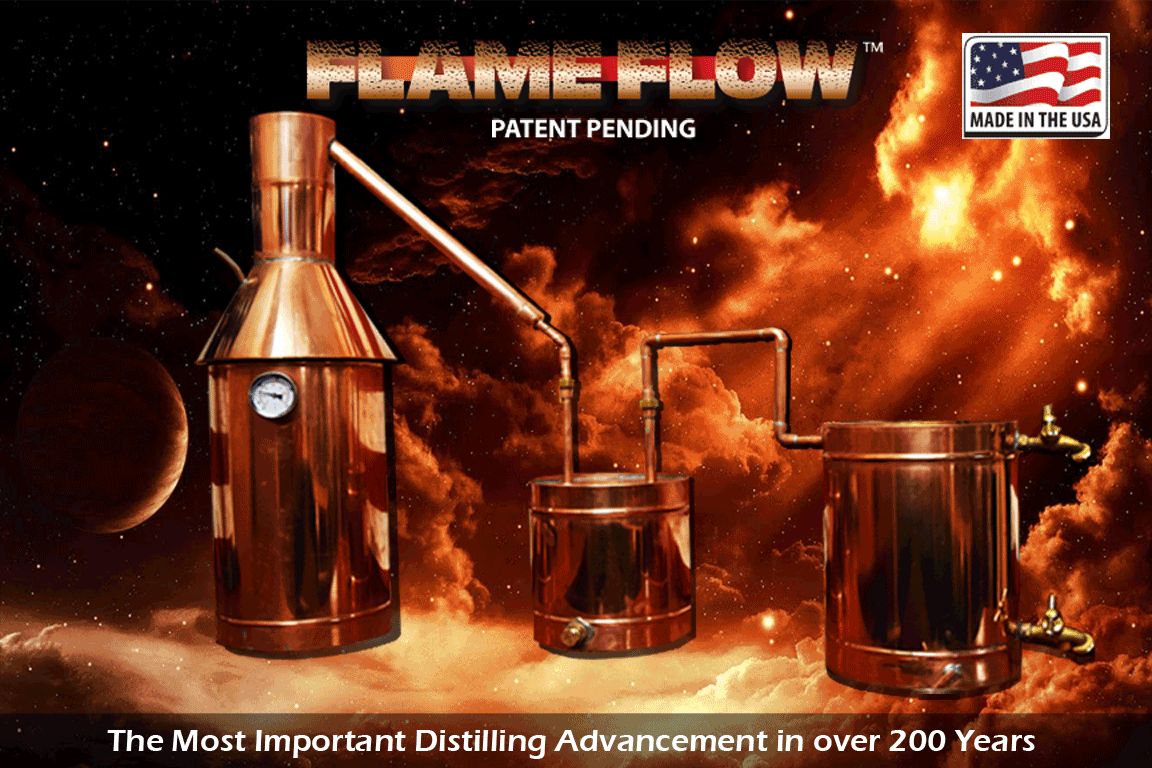 Brilliant 10 Gallon FlameFlow Technology Copper Moonshine Still