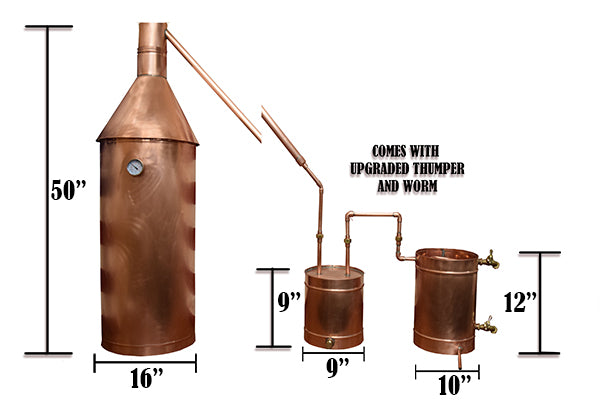 Discount Stillz 50 Gallon Traditional - Copper Moonshine Still